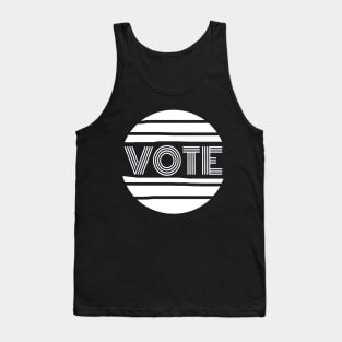 Vote.  Circular Black and White Voting Message for the 2020 US Presidential Election. Tank Top